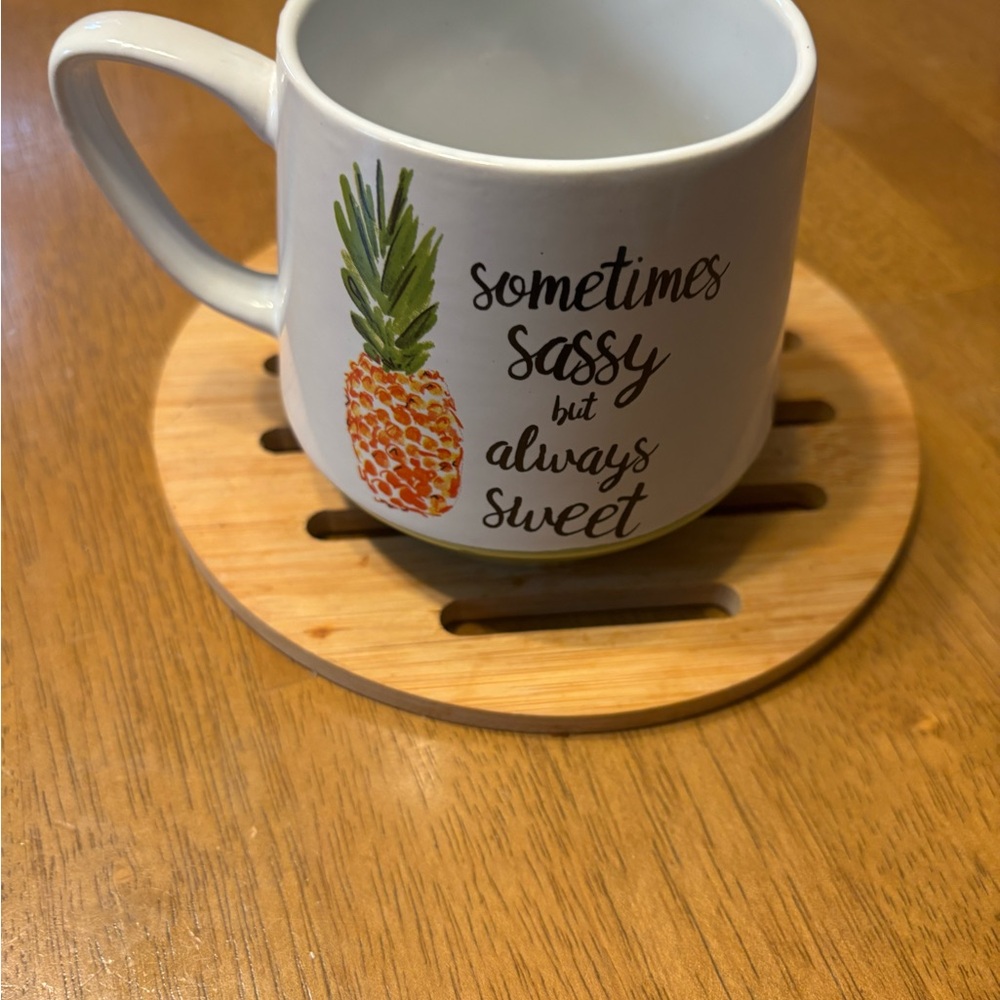 Sometimes Sassy But Always Sweet Pineapple Ceramic Mug - White